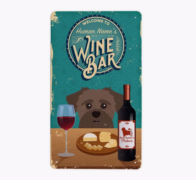 Wine Bar: Personalised {breedFullName} Metal Sign